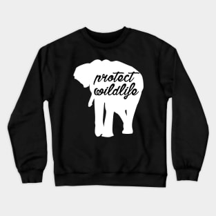 protect wildlife - elephant Crewneck Sweatshirt